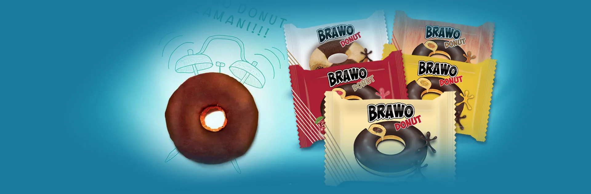 Brawo chocolate-coated donuts in assorted flavours